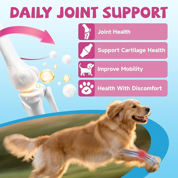 Collagen for Dogs Joint Health, Grass-fed Dog Collagen Drops with Omega 3, Vitamin C for Skin & Coat, Dog Hip and Joint Supplement with Glucosamine, Chondroitin, Hyaluronic Acid-Bone, Immune-2 Fl