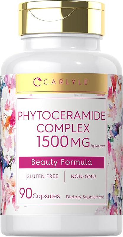 Carlyle Phytoceramide Supplement | 90 Capsules | with Organic Sweet Potato | Beauty Formula Complex | Vegetarian, Non-GMO and Gluten Free