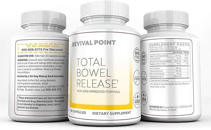 Total Bowel Release - Bloating Relief for Women & Men - 6 Bottles