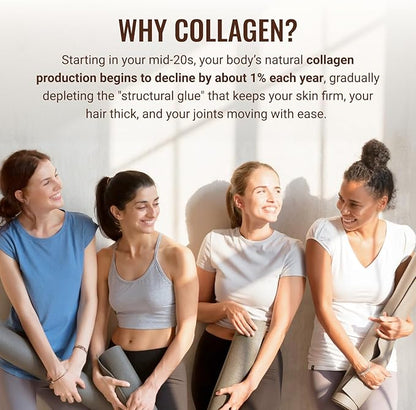 Live Conscious Collagen Peptides Powder - Vanilla Flavored Collagen Powder - Hair, Skin, Nail, & Joint Support - Type I & III Grass-Fed Collagen Supplements for Women and Men - 30 Servings - 13oz