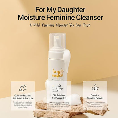 for my daughter Moisture Feminine Wash | Gentle Foam Wash with HPA Complex & | pH Balanced for Intimate Hygiene | Dermatologist-Tested – 150ml (5.07oz)