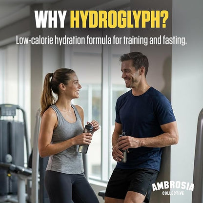 Ambrosia Hydroglyph Fasting Electrolytes Powder | Hydration Drink Mix with Amino Acids | Sugar Free Electrolyte Powder for Fasting & Intra Workout | 30 Servings, Fruit Punch