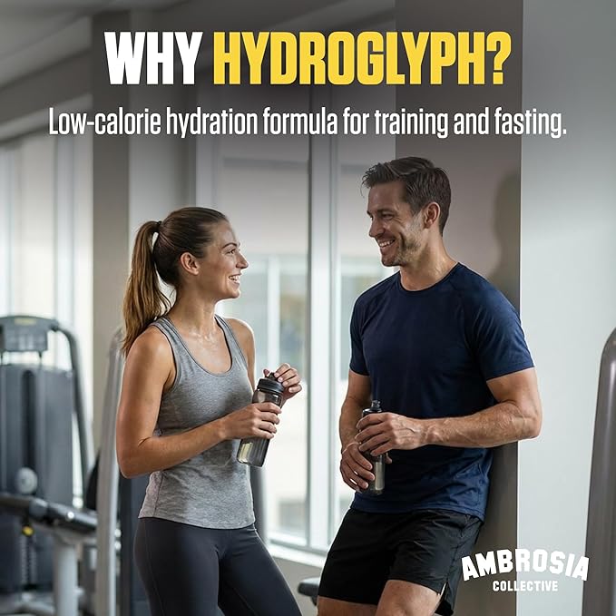 Ambrosia Hydroglyph Fasting Electrolytes Powder | Hydration Drink Mix with Amino Acids | Sugar Free Electrolyte Powder for Fasting & Intra Workout | 30 Servings, Strawberry Watermelon
