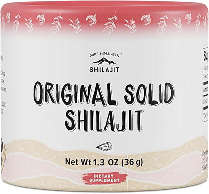Pure Himalayan Shilajit, Original Solid, Organic Source of Fulvic Acid & Trace Minerals, Widely Used in Ayurveda (36g, Pack of 1)