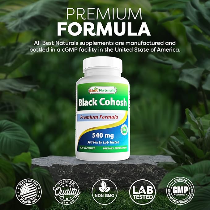 Best Naturals Black Cohosh 540 Mg 120 Capsules (120 Count (Pack of 2))