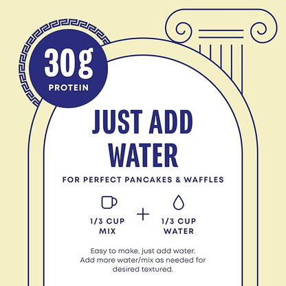 Protein Pancake Mix & Protein Waffle Mix by Phoros Nutrition, 30g of Protein, Low Carb, High Protein, Keto-Friendly, Whey Protein, Whole Grain Oats, Whole Wheat Pancakes, Just Add Water (Buttermilk)