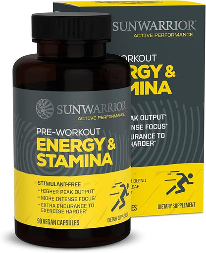Energy & Stamina Capsules, Caffeine-Free Strength Support, Mushrooms, Thai Ginger for Endurance, Power & Faster Recovery 60 Vegan Capsules