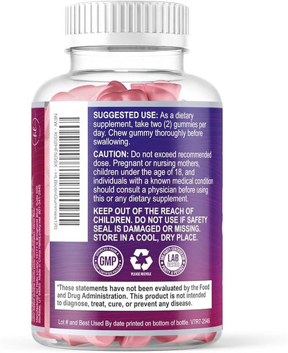 Hair Vitamins Gummies with Biotin 5000 mcg per Serving - Hair Growth Support with Vitamins E & C for Thicker, Stronger & Beautiful Hair - Hair Skin and Nails Vitamin, Gluten Free - 120 Gummies