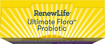 Renew Life Ultimate Flora Probiotic Capsules, Daily Supplement Relieves Occasional Digestive Upset and Diarrhea, Saccharomyces Boulardii, Dairy, Soy and gluten-free, 6 Billion CFU, 20 Count