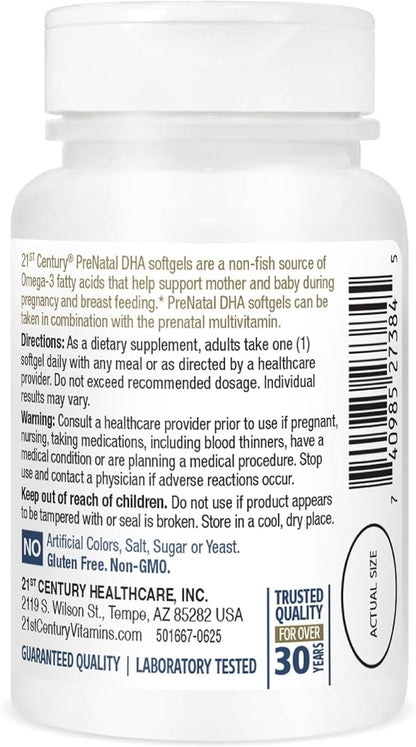 21st Century PreNatal DHA Softgels, 30 Count