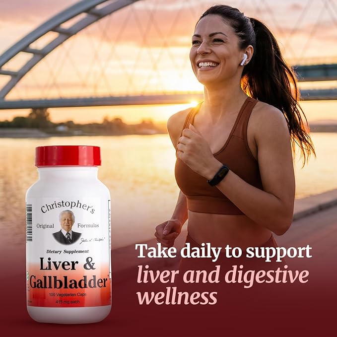 Christopher's Original Formulas Liver & Gallbladder Formula Capsules - Gallbladder Supplements with Digestive Enzymes - Supports Digestive System with Natural Herbs - Pack of 12