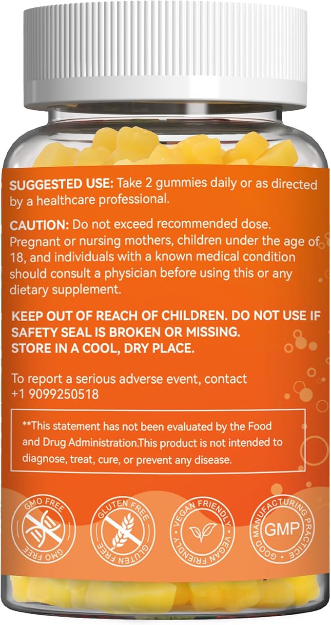 2 Pack Omega-3 Gummies Vegan 1200mg, EPA and DHA Omega-3 Fatty Acids with Folate, Vitamin A, Vitamins C & E, High Potency Omega 3 Supplements for Immune Support, 120 Count