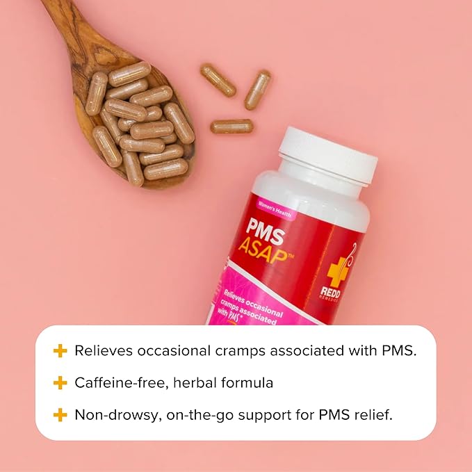 Redd Remedies, PMS ASAP, Includes Cramp Bark & Dong Quai, 60 Vegan Capsules