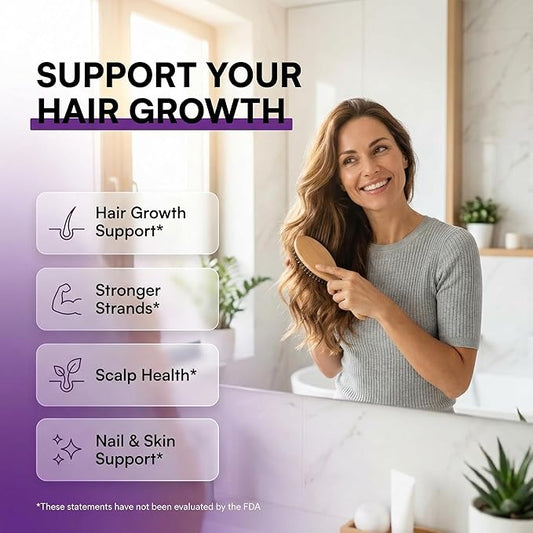 GrowVana Hair Growth Gummies for Women Biotin Collagen Keratin Saw Palmetto Horsetail Astaxanthin Iron Zinc Pantothenic Acid Vitamin A D E Pumpkin Seed Ahiflower MSM Supplement by Clean Nutra 90 Count