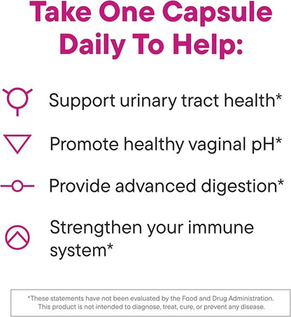 Daily Nouri Probiotics for Women | Vaginal Health + Urinary Tract Support | Vaginal pH & Microbiome Balance | 5 Clinically Studied Strains + Cranberry & Omega | 30-Day Supply
