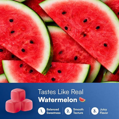 Creatine Monohydrate Gummies - Supports Muscle Growth, Recovery & Brain Function - Convenient & Easy to Take - Great Tasting Watermelon Flavor - 1g per Gummy, Low Sugar - 90 Count
