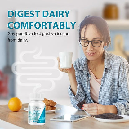 Heivy Lactase Enzyme 3000 FCC Dairy Relief Fast Acting Supplement, Lactose Intolerance Pills 180 Count (Pack of 2)