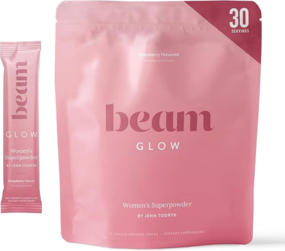Beam Glow Hormone Balance Supplement for Women – Cortisol Supplement for Women, PMS Relief Supplement, Perimenopause & PCOS Support, Womens Vitamins, Thyroid Support with Ashwagandha & Selenium