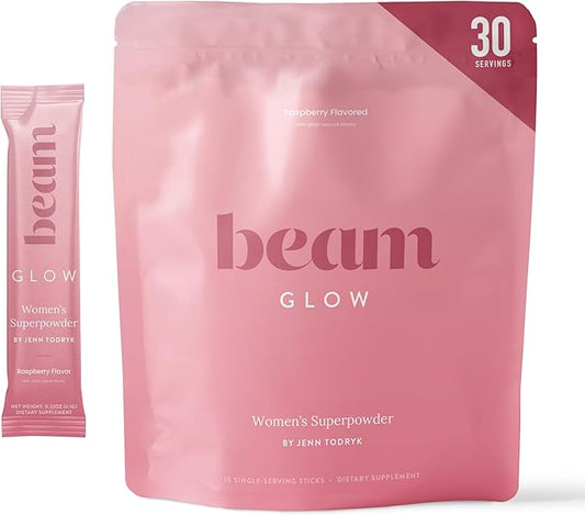 Beam Glow Hormone Balance Supplement for Women – Cortisol Supplement for Women, PMS Relief Supplement, Perimenopause & PCOS Support, Womens Vitamins, Thyroid Support with Ashwagandha & Selenium