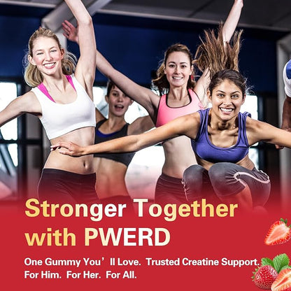 120Count Creatine Monohydrate Gummies 5g, Energy Creatine Supplements Gummies for Gym Essentials-Strawberry