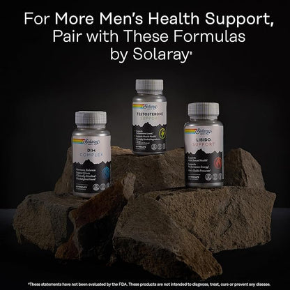 SOLARAY DIM Supplement for Men - Clinically Studied DIM 200mg Supports Hormone Balance - Plus Zinc and Quercetin - Vegan, Gluten Free, 60 Day Money-Back Guarantee - 30 Servings, 60 VegCaps