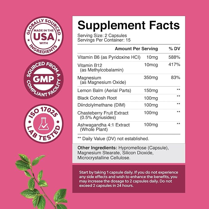 Bundle of PMS Support Supplement for Women – Hormone Balance for Period Cramps Ease, Menopause Bloating, Mood Swing and Krill Omega 3 Fish Oil Softgels 500mg - Concentrated Krill EPA & DHA Supplement