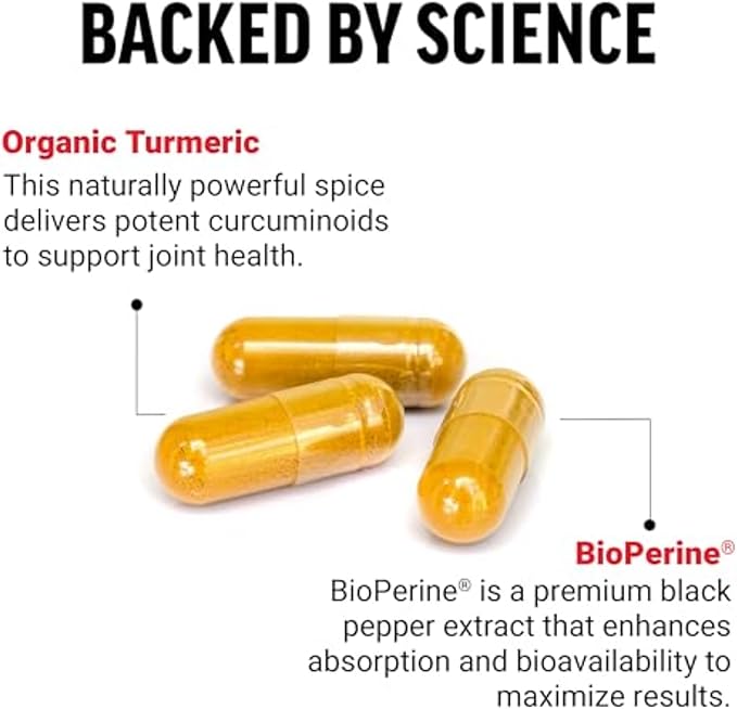 Force Factor Turmeric Curcumin Supplement with Black Pepper, Joint Support Supplement with BioPerine for Enhanced Absorption, No Gelatin, Non-GMO, 90 Capsules (Pack of 2)