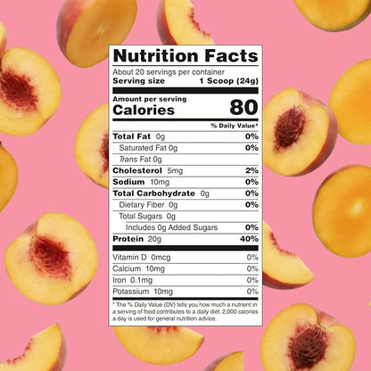 Myprotein Clear Whey Isolate Protein Powder, 1.1 Lb (20 Servings) Peach Mango, 20g Protein per Serving, Naturally Flavored Drink Mix, Daily Protein Intake for Superior Performance
