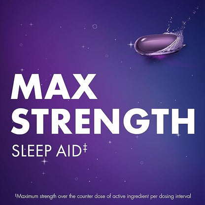 ZzzQuil LiquiCap Sleep Aid, Diphenhydramine 25mg HCl, Sleep Aids for Adults, Nighttime Sleep Aid, 72 LiquiCaps