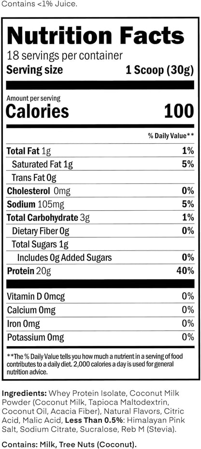 Oath Nutrition Clear Whey Isolate Protein Powder, Brazilian Limeade, 20g Complete Protein per Serving, No Added Sugar, Grass-Fed, 18 Servings