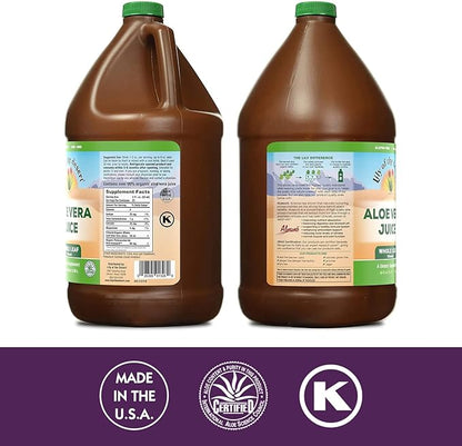 Lily Of The Desert Aloe Vera Juice - Whole Leaf Filtered Aloe Vera Drink, Non-GMO Aloe Juice with Natural Digestive Enzymes for Gut Health, Stomach Relief, Wellness, Glowing Skin, 64 Fl Oz