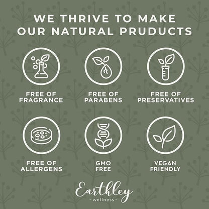 Earthley Wellness, Magnesium Lotion, Parent's Picks Award-Winner, Apricot, Shea Butter, Mango Butter, Lavender, Blue Tansy and Sandalwood Scent (6oz, Seasonal Blue Bliss)