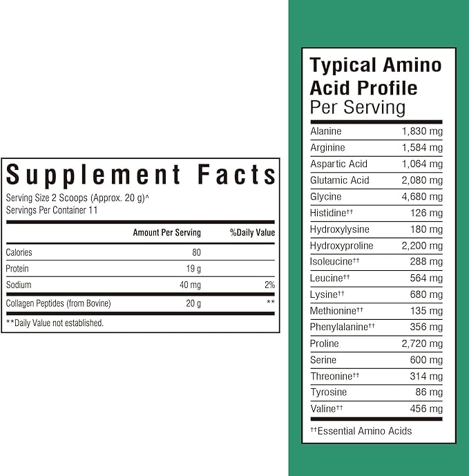 Bovine Collagen Peptides Powder for Women and Men, Grass-Fed Hydrolyzed Collagen Protein Type I & III, Skin, Hair, Nails, Bones, Digestion, Unflavored, Non-GMO, Keto & GF, 11 Servings, 8oz