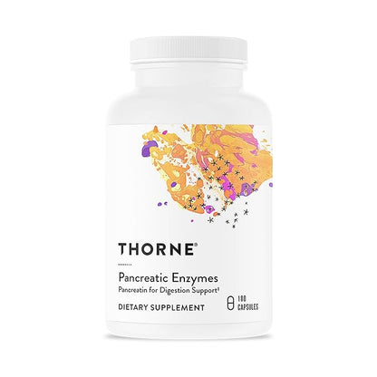 THORNE - Pancreatic Enzymes - Digestive Enzymes Supplement for Digestion Support - Minimizes Occasional Gas & Bloating* - Third-Party Certified - Gluten, Dairy & Soy-Free - 180 Capsules