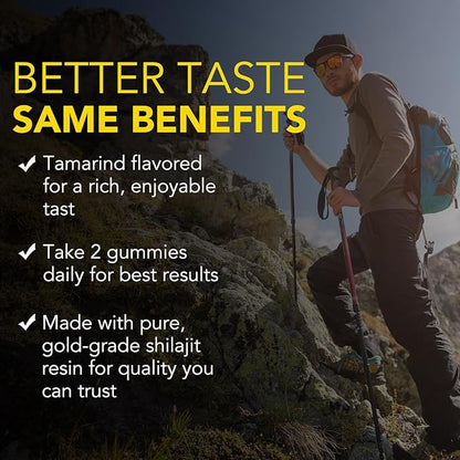 Shilajit Gummies for Men & Women - Shilajit Gold Gummies Rich In Ashwagandha, Gokshura with 85+ Minerals, Authentic Flavor,Organic, Zero Sugar & Vegan, 100% Natural - 80 Count (80 Count (Pack of 1))