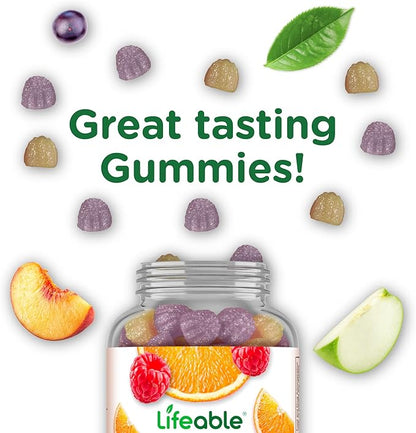 Lifeable Calcium with Vitamin D3 Gummies | Calcium 500 mg D3 1000 IU | Great Tasting Bone Strength Supplements | for Bone Health | Calcium Gummies for Women, Men | 60 Gummies