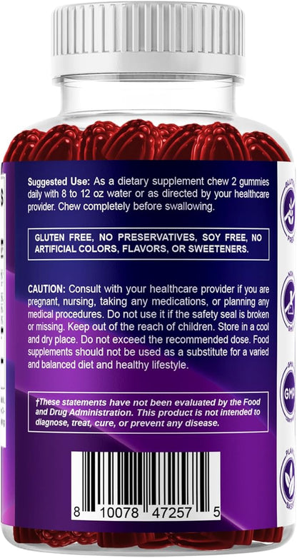 Vitamatic Sugar Free 5-HTP 200mg Gummies with B6 – 60 Pectin-Based Gummies – Mood Support & Stress Relief