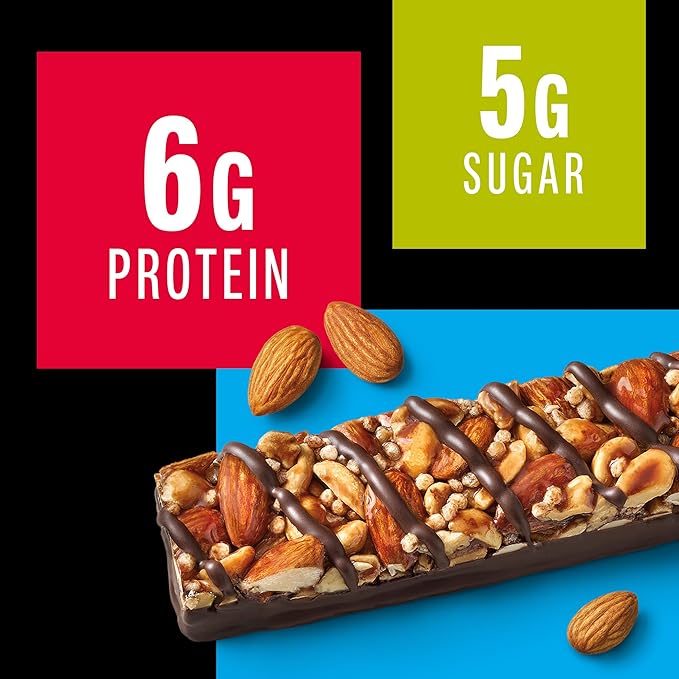 KIND Nut Bars, Dark Chocolate Nuts & Sea Salt, Peanut Butter Dark Chocolate, Gluten Free, Low Sugar, 6-7g Protein, 24 Count