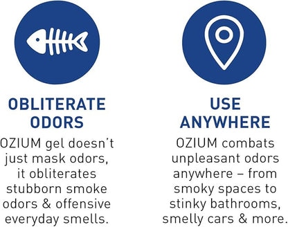 Ozium 4.5 Oz. 1 Pack Odor Eliminating Gel for Homes, Cars, Offices and More, Original Scent