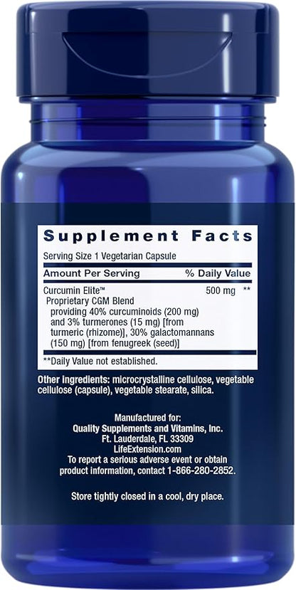 Life Extension Curcumin Elite Turmeric Extract, 60 Count