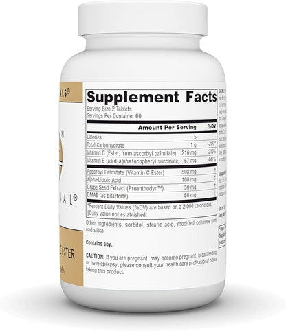Source Naturals Skin Eternal, with DMAE, Lipoic Acid, and C Ester, for Healthy Skin Support* - 120 Tablets