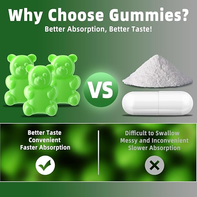 HMB & L-Leucine Gummies 3000mg - with Vitamin D3 for Muscle Recovery, Energy, Endurance & Muscle Mass Increase - for Men & Women - Non-GMO, Vegan, Gluten-Free, Apple Flavor - 60 Gummies