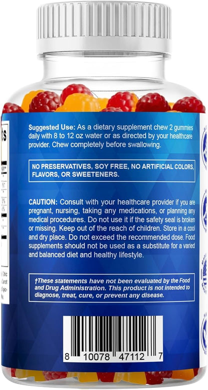 Vitamatic Probiotic Sugar Free Gummies for Men and Women – 5 Billion CFUs Digestive, Immune & Gut Health Support – Gluten Free