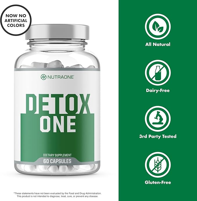 NutraOne DetoxOne 30 Day Extra Strength Detox Cleanse Supports Healthy Digestive Function And Weight Loss| Promotes Detoxification, Increases Energy & Improves Nutrient Absorption*
