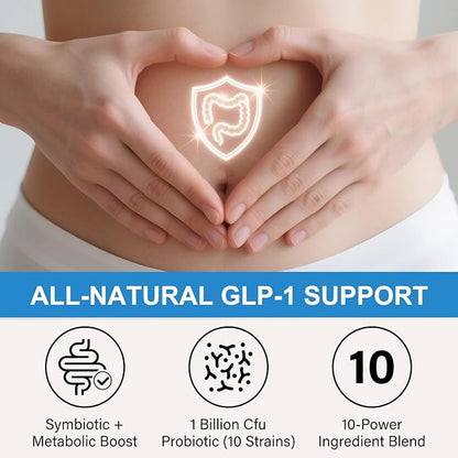 GLP-1 Weight Management Supplement for Women & Men, GLP1 Appetite Control, Energy & Digestion Balance - Vegan, Gluten-Free, Dairy Free, 90 Capsules (Pack of 1)