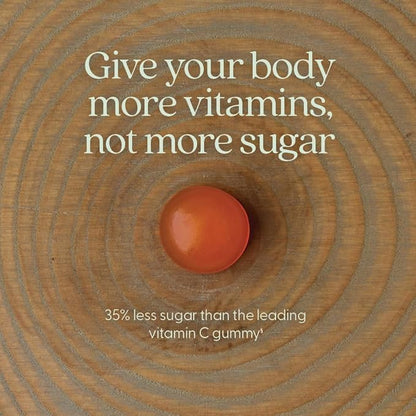 New Chapter Vitamin C+ Gummies – 35% Less Sugar§, Excellent Source of Vitamin C, Two Daily Gummies for Immune Support with Acerola Cherry, Vegan, Non-GMO, Gluten Free, Citrus Flavored, 60ct