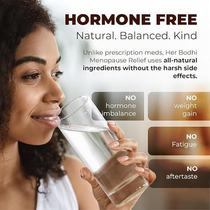 Her Bodhi Meno- Menopause Hormonal Balance for Women, Estrogen Soy Isoflavones Menopause Supplement for Women, Ashwagandha, Black Cohosh Hot Flashes Menopause Relief, Night Sweats Relief 60Caps