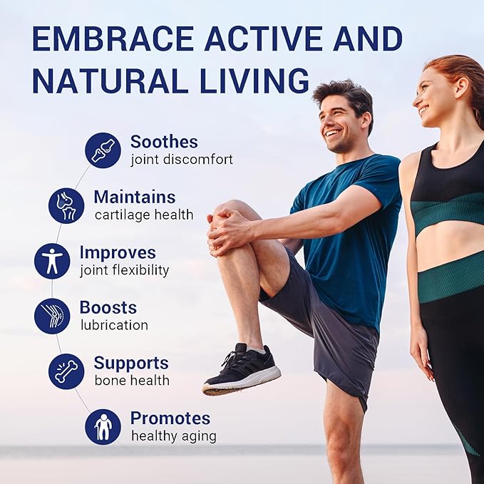 Glucosamine Chondroitin Supplement Advanced Joint & Cartilage Formula, Supports Healthy Joints, Mobility & Cartilage, with MSM, Curcumin 95%, Sodium Hyaluronate, Calcium, Bone, Collagen, Vitamin K2