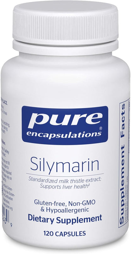Pure Encapsulations Silymarin - 250 mg Milk Thistle Per Capsule - Liver Health Support - Antioxidants Supplement - Non-GMO & Vegan - 120 Capsules