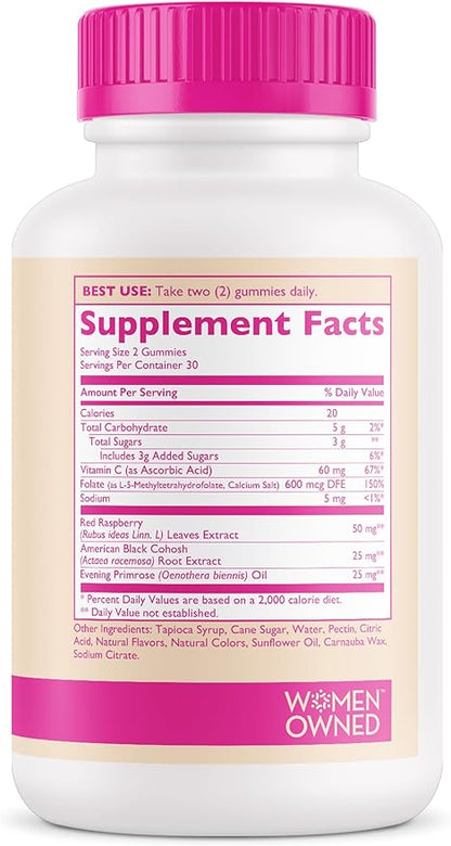 Amy Suzanne Hormone Balance Gummies for Women - Hormone Harmony for Mood, Energy, Bloating - Hormonal PMS, Perimenopause & Menopause Support - Red Raspberry Leaf & Black Cohosh - 60 Gummy Supplements